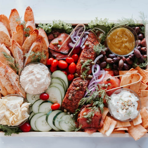 Smoked salmon board
